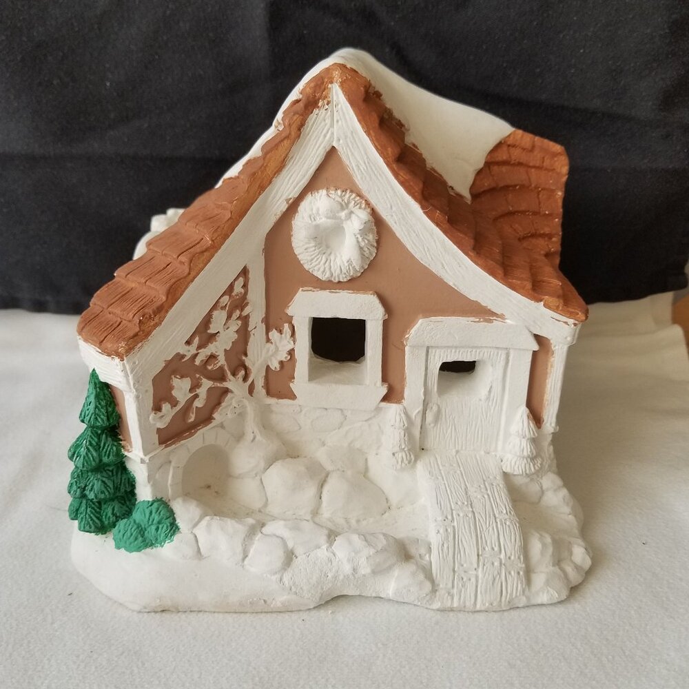 VTG Ready-To-Paint Plaster Old Mill -Village/Town Christmas unfinished